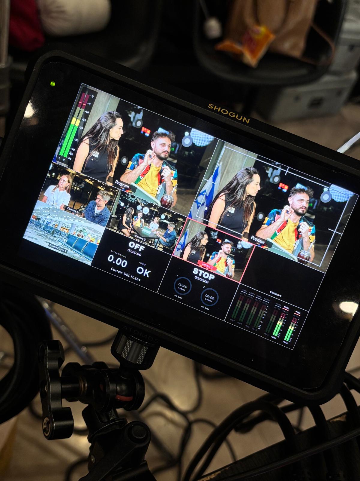 Monitor de producción con tomas multicámara